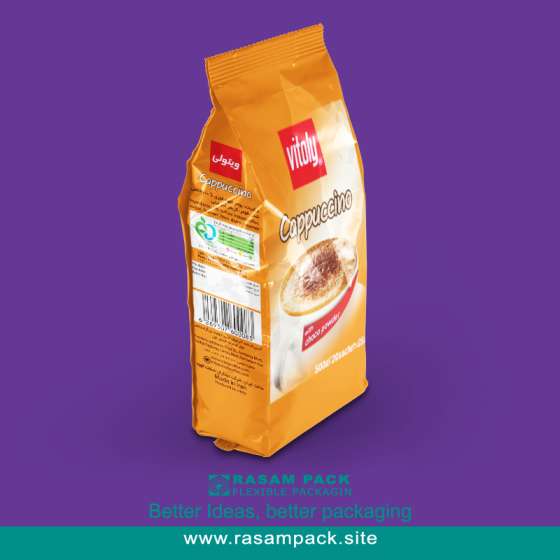 پاکت بغل کاست مخصوص بسته بندی قهوه
